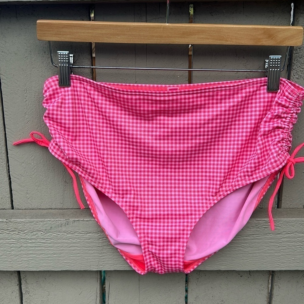 NWT Prima Donna Swim Candy Crush St Topez Full Brief Bikini Bottoms Pink Gingham
